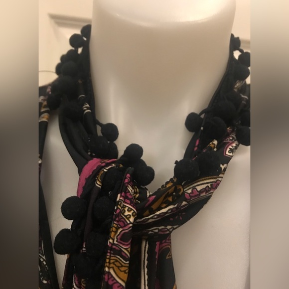 Bebe Black Paisley Multicoloured Tunic Long Sleeve Top with Neck Tie - Picture 6 of 12